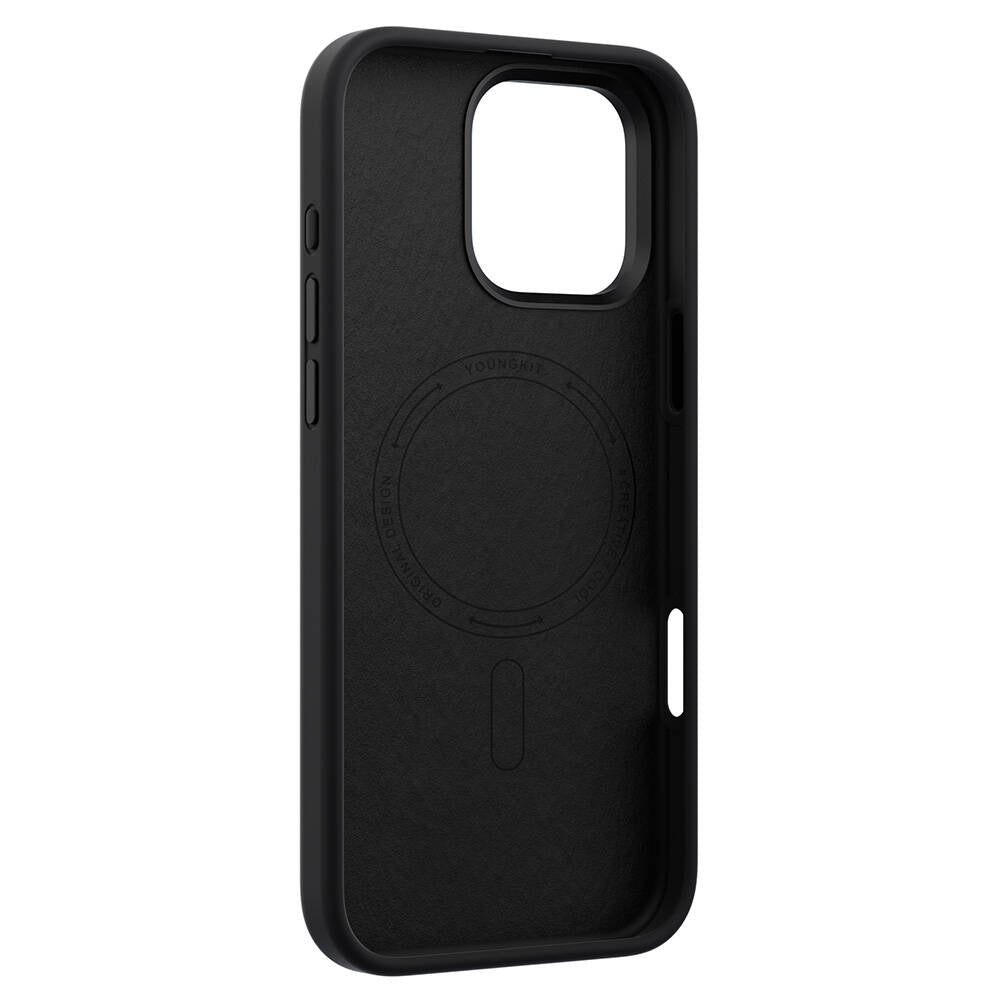 iPhone 16 Pro Kılıf Magsafe Şarj Özellikli Kamera Standlı Youngkit Bitty Cream Kılıf Gri