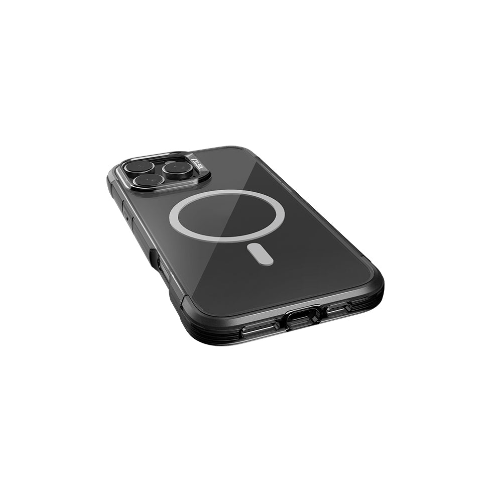iPhone 16 Pro Kılıf Magsafe Şarj Özellikli Raptic Air Serisi Airbag Tasarımlı Metal Köşelikli Şeffaf Kılıf Gümüş