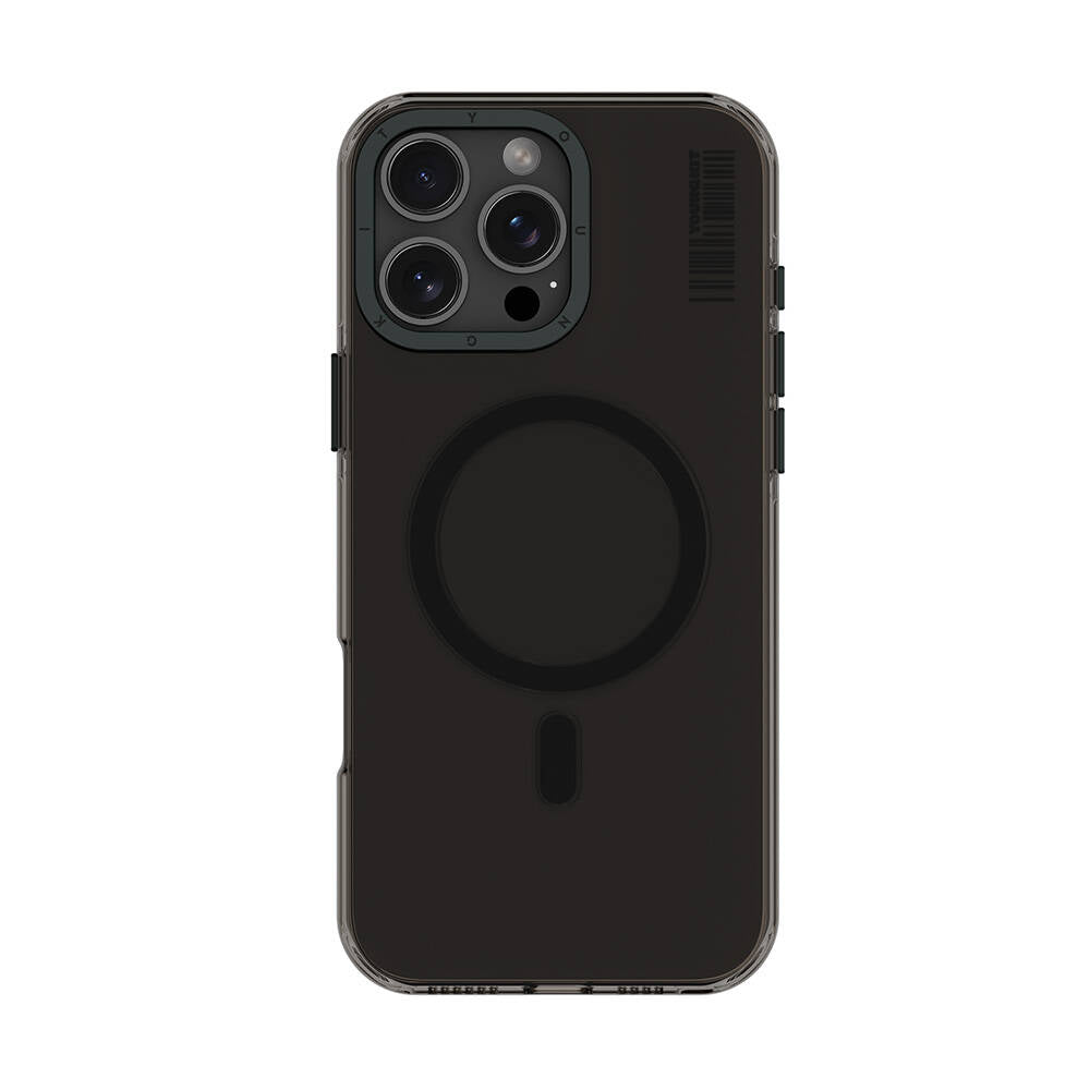 iPhone 16 Pro Kılıf Magsafe Şarj Özellikli Şeffaf Youngkit Crystal Shield Serisi Kılıf Siyah