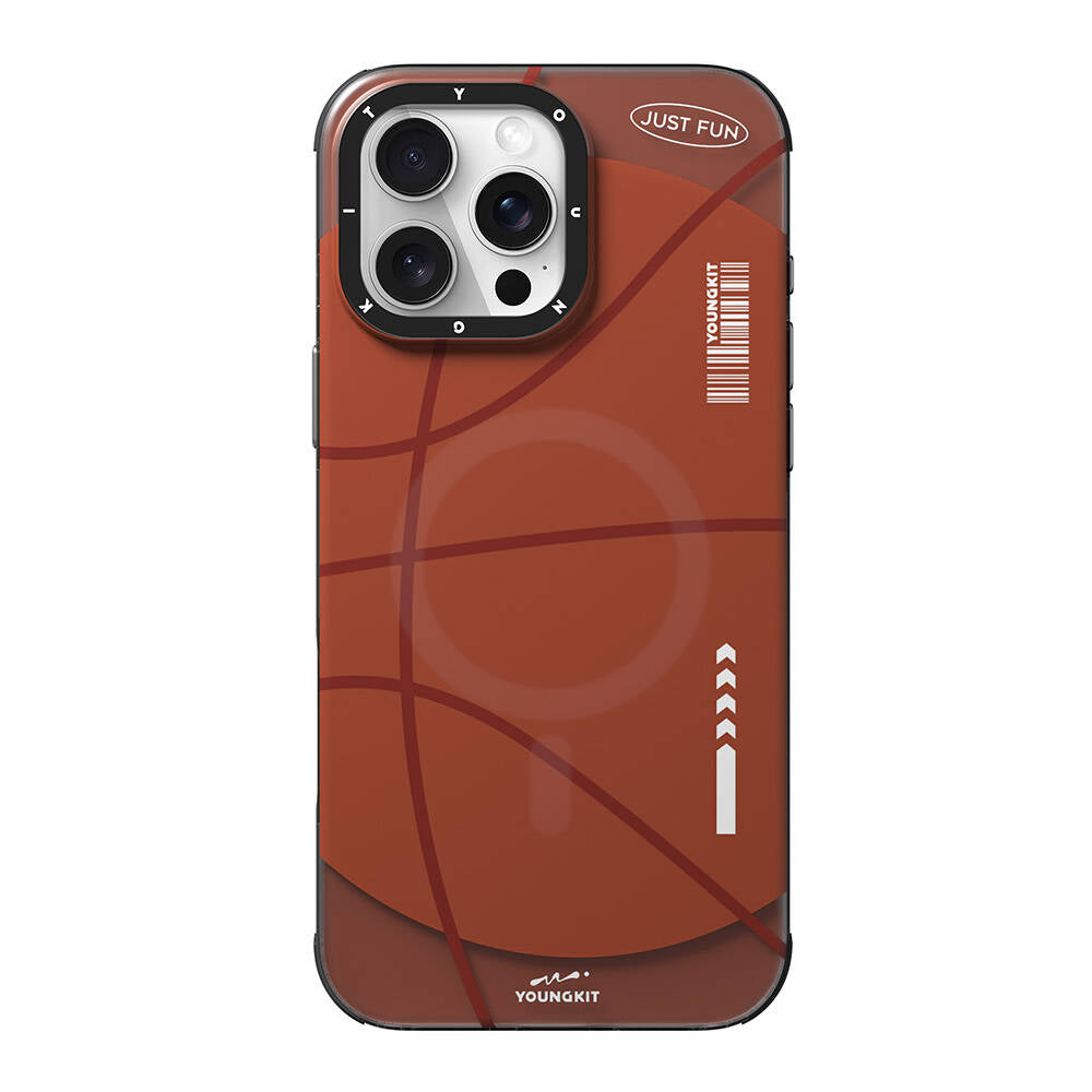 iPhone 16 Pro Kılıf Magsafe Şarj Özellikli Spor Tasarımlı Youngkit Dynamic Serisi Kılıf Kahverengi