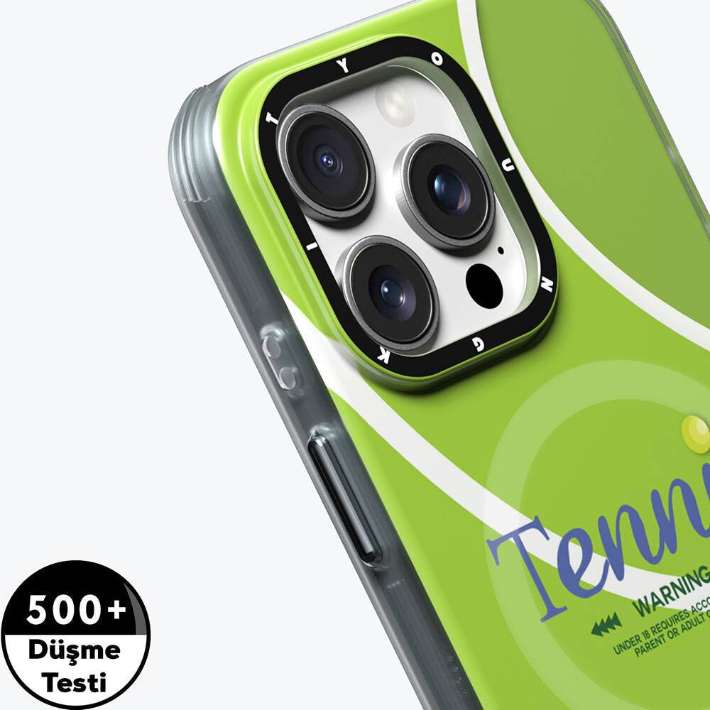 iPhone 16 Pro Kılıf Magsafe Şarj Özellikli Spor Tasarımlı Youngkit Dynamic Serisi Kılıf Yeşil