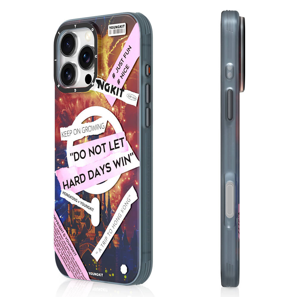 iPhone 16 Pro Kılıf Magsafe Şarj Özellikli Youngkit A-City Serisi Kılıf Mavi