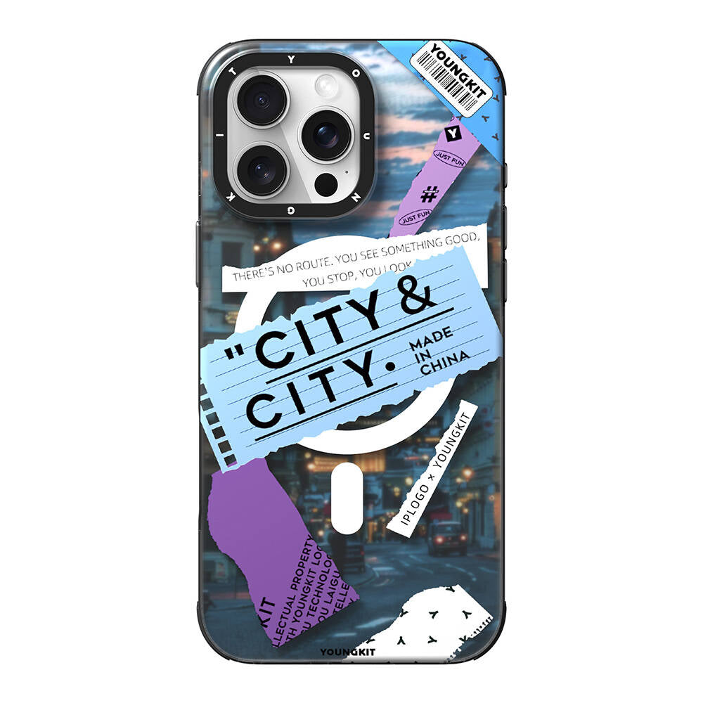 iPhone 16 Pro Kılıf Magsafe Şarj Özellikli Youngkit A-City Serisi Kılıf Mavi