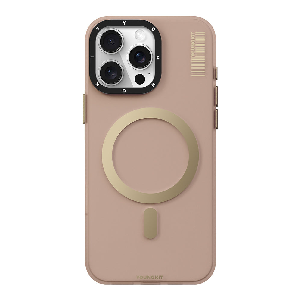 iPhone 16 Pro Kılıf Magsafe Şarj Özellikli Youngkit Hidden Sand Serisi Kılıf Siyah