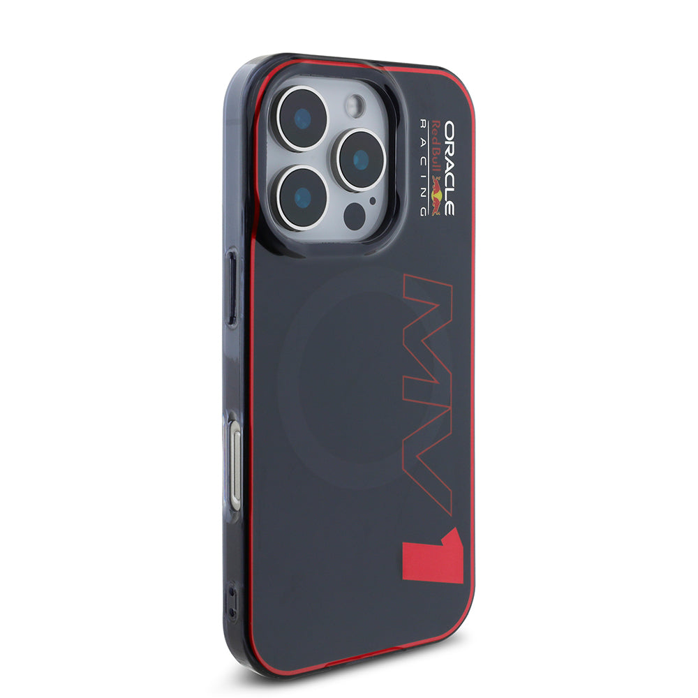 Apple iPhone 16 Pro Kılıf Redbull Orjinal Lisanslı Magsafe Şarj Özellikli Çift Katmanlı Sert PC Büyük Boy MV Kapak Lacivert