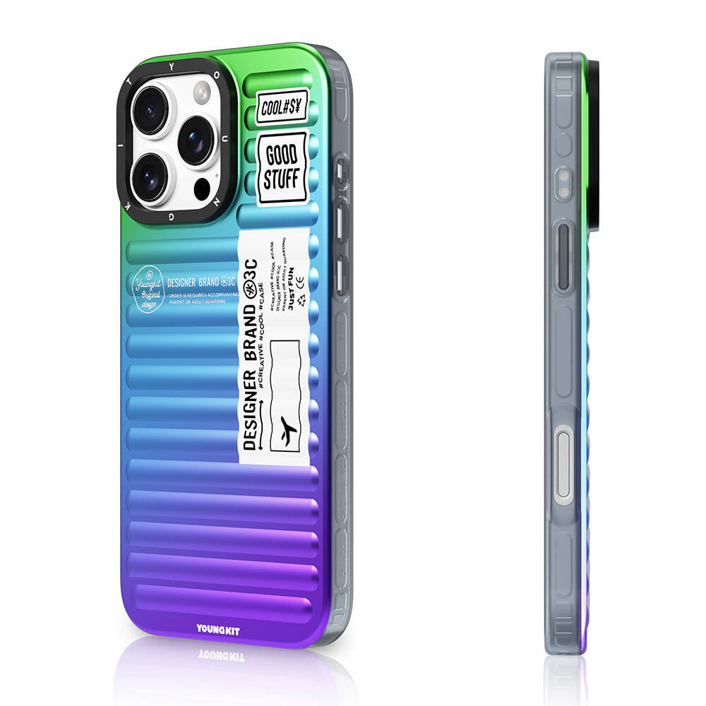 iPhone 16 Pro Kılıf YoungKit The Secret Color Serisi Kılıf Mavi