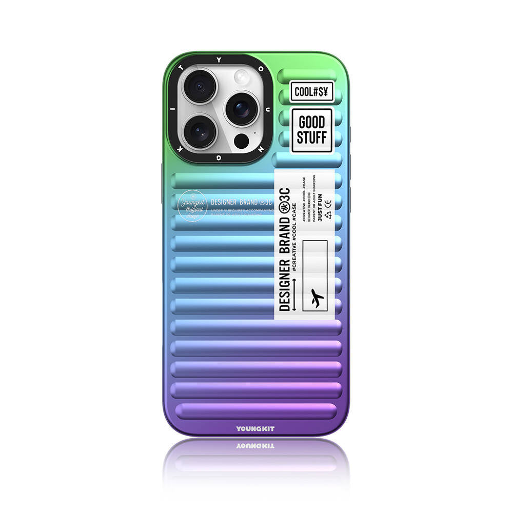 iPhone 16 Pro Kılıf YoungKit The Secret Color Serisi Kılıf Yeşil