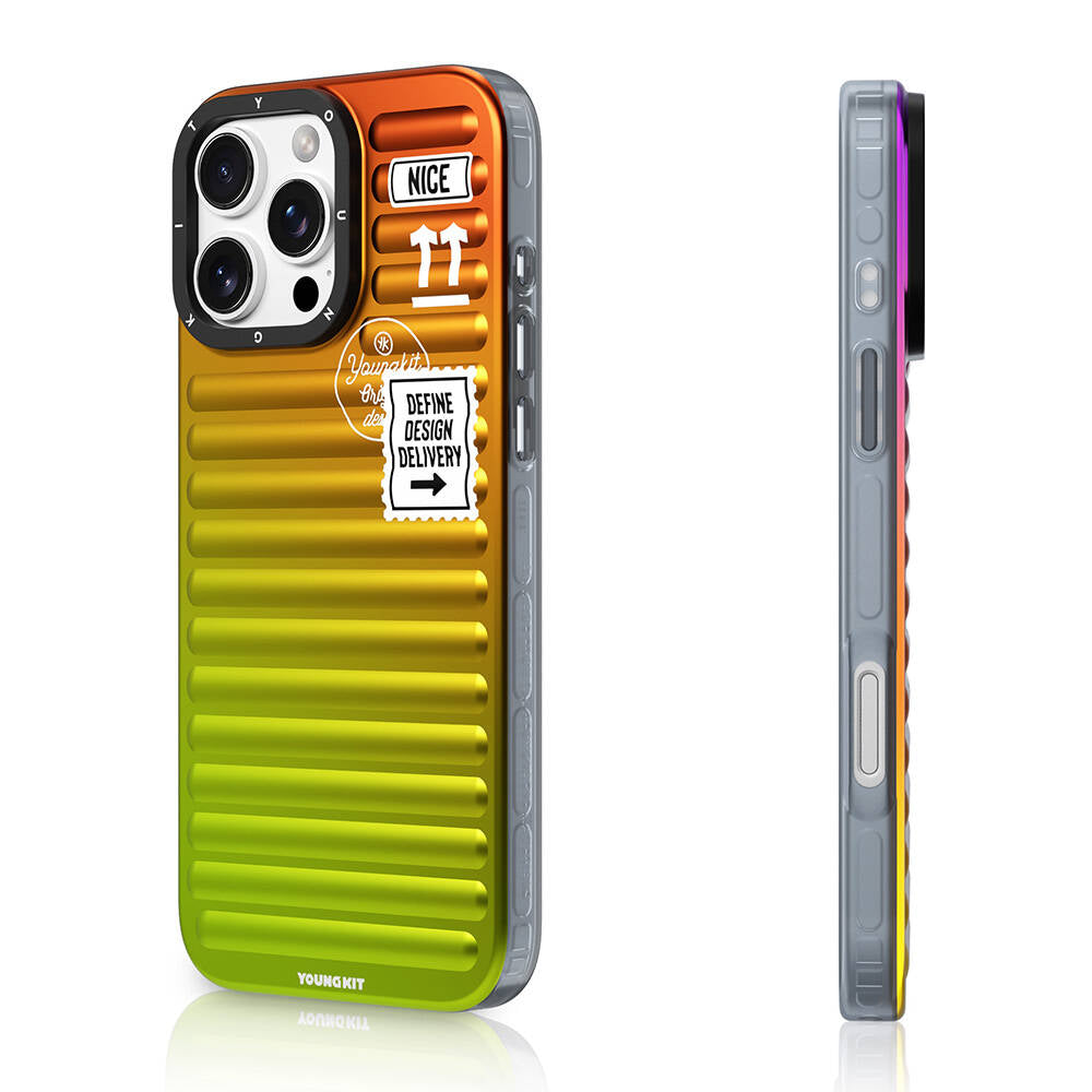 iPhone 16 Pro Kılıf YoungKit The Secret Color Serisi Kılıf Turuncu