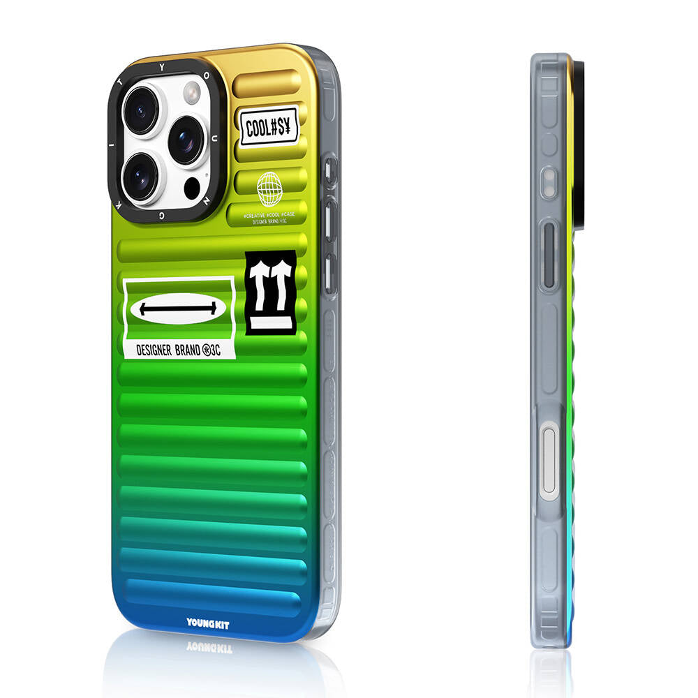 iPhone 16 Pro Kılıf YoungKit The Secret Color Serisi Kılıf Yeşil
