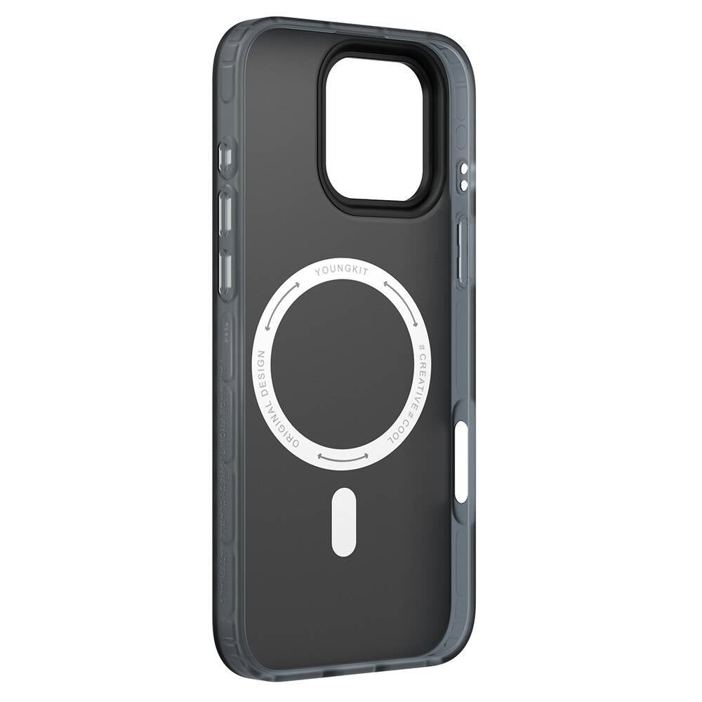 iPhone 16 Pro Magsafe Şarj Özellikli Kılıf Mat Renkli Tasarım Youngkit Original Serisi Kılıf Siyah