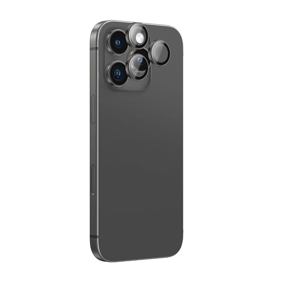 Apple iPhone 16 Pro Max Amazingthing Anti Reflective Kamera Lens Koruyucu + Kolay Uygulama Aparatlı Siyah