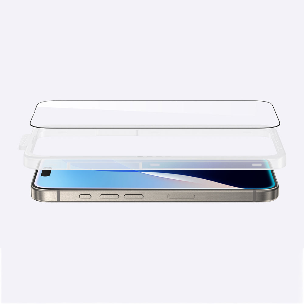 (16 Serisi)Apple iPhone Amazingthing Radix Parmak İzi Bırakmayan Temperli Cam Ekran Koruyucu Şeffaf