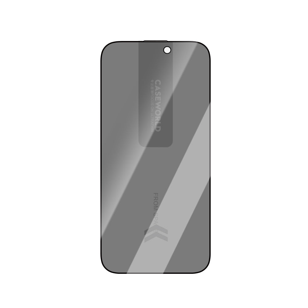 CASEWORLD iPhone CaseWorld Ultra-Thin Serisi TMQ Privacy 0.15mm 3D Cam Ekran Koruyucu + Uygulama Aparatlı