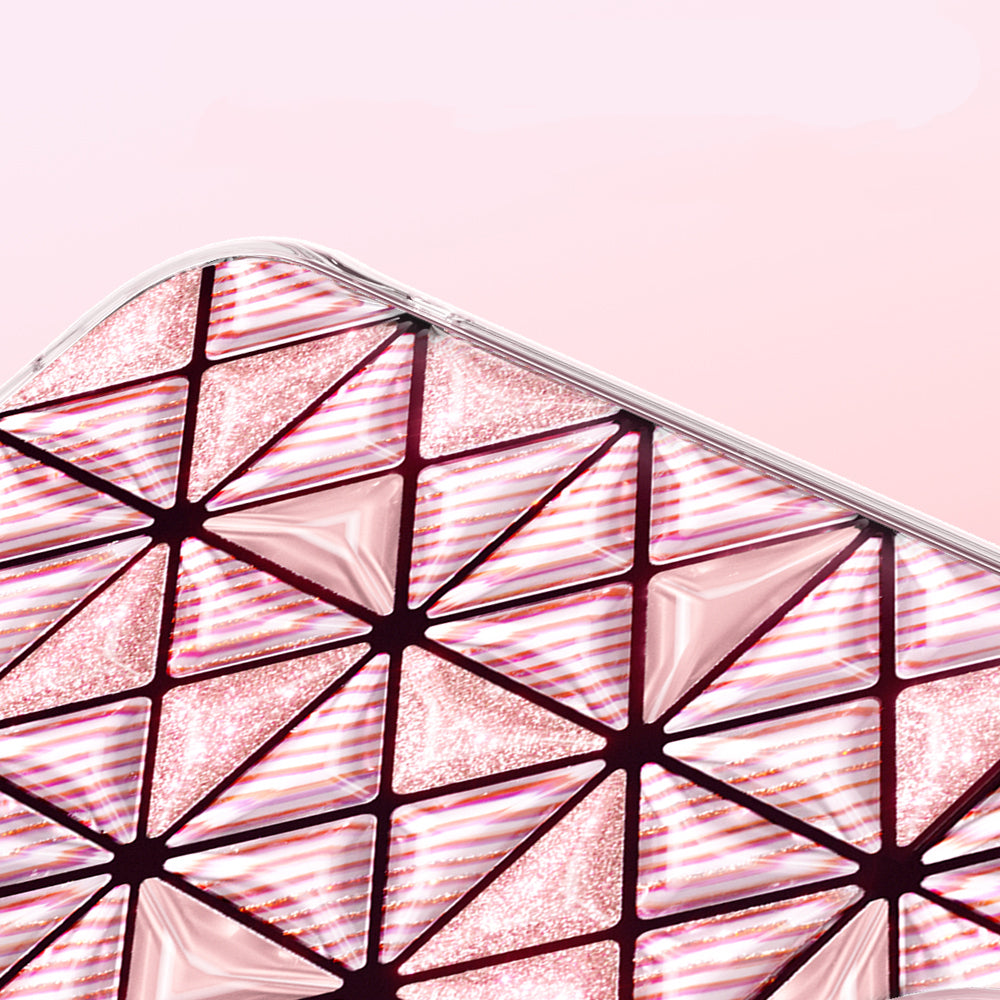 Apple iPhone 16 Pro Max Kılıf 3D Buz Blok Desenli Zore Paris Kairo TPU Kapak Pembe