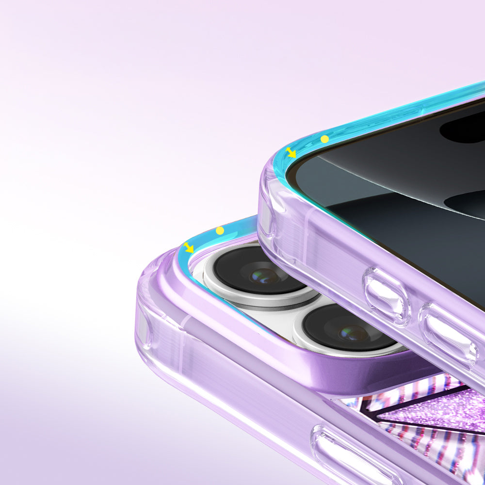 Apple iPhone 16 Pro Max Kılıf 3D Buz Blok Desenli Zore Paris Kairo TPU Kapak Mor