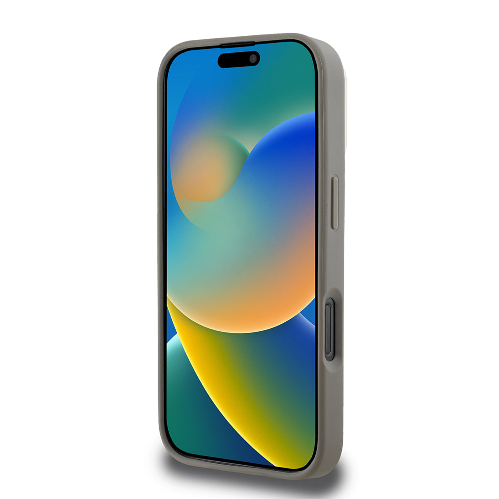 iPhone 16 Pro Max Kılıf DKNY Orjinal Lisanslı Magsafe Şarj Özellikli 3D Yazılı Checkered Pattern Kılıf Bej