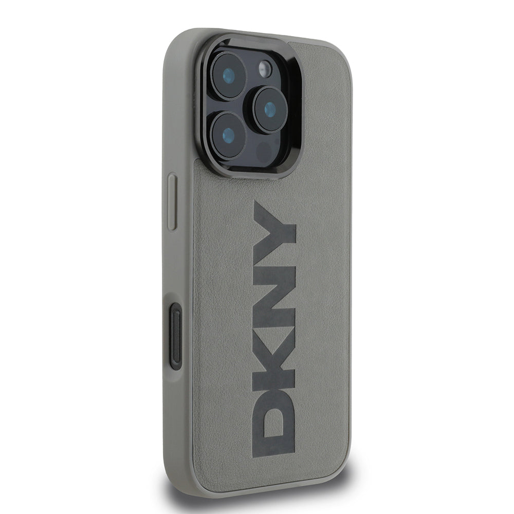 iPhone 16 Pro Max Kılıf DKNY Orjinal Lisanslı Magsafe Şarj Özellikli PU Deri Plain Kılıf Kahverengi