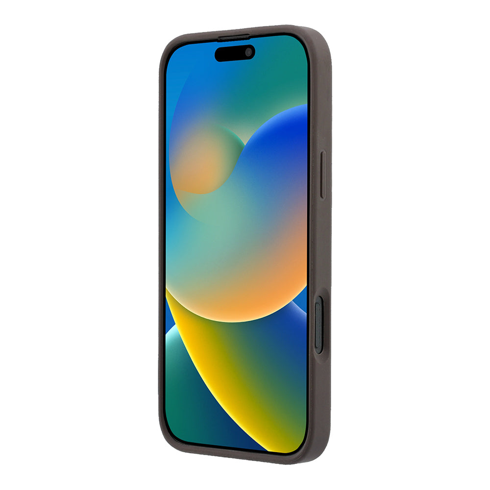 Apple iPhone 16 Pro Max Kılıf Guess Orjinal Lisanslı M-safe Kabartmalı 4G Desenli Yazı Logolu Kapak Kahverengi