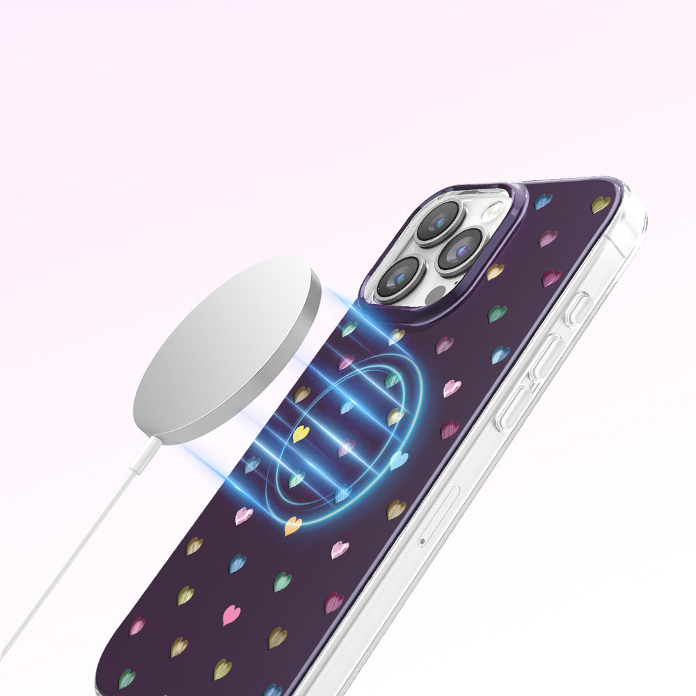 Apple iPhone 16 Pro Max Kılıf M-Safe Şarj Özellikli Zore Paris Axen Sert PC Kapak Mürdüm