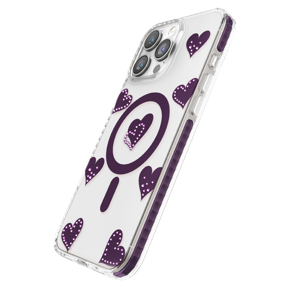 Apple iPhone 16 Pro Max Kılıf M-Safe Şarj Özellikli Zore Paris Elvo Sert PC Kapak Bordo