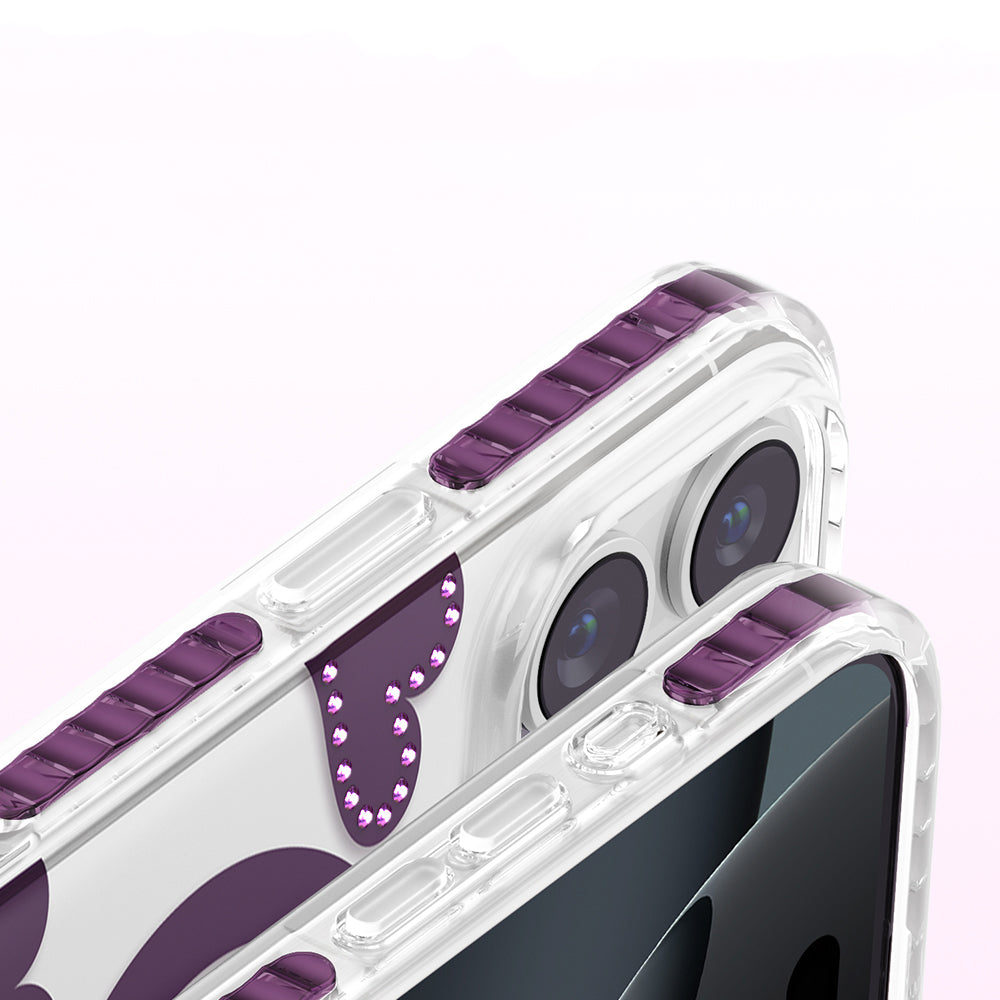 Apple iPhone 16 Pro Max Kılıf M-Safe Şarj Özellikli Zore Paris Elvo Sert PC Kapak Bordo