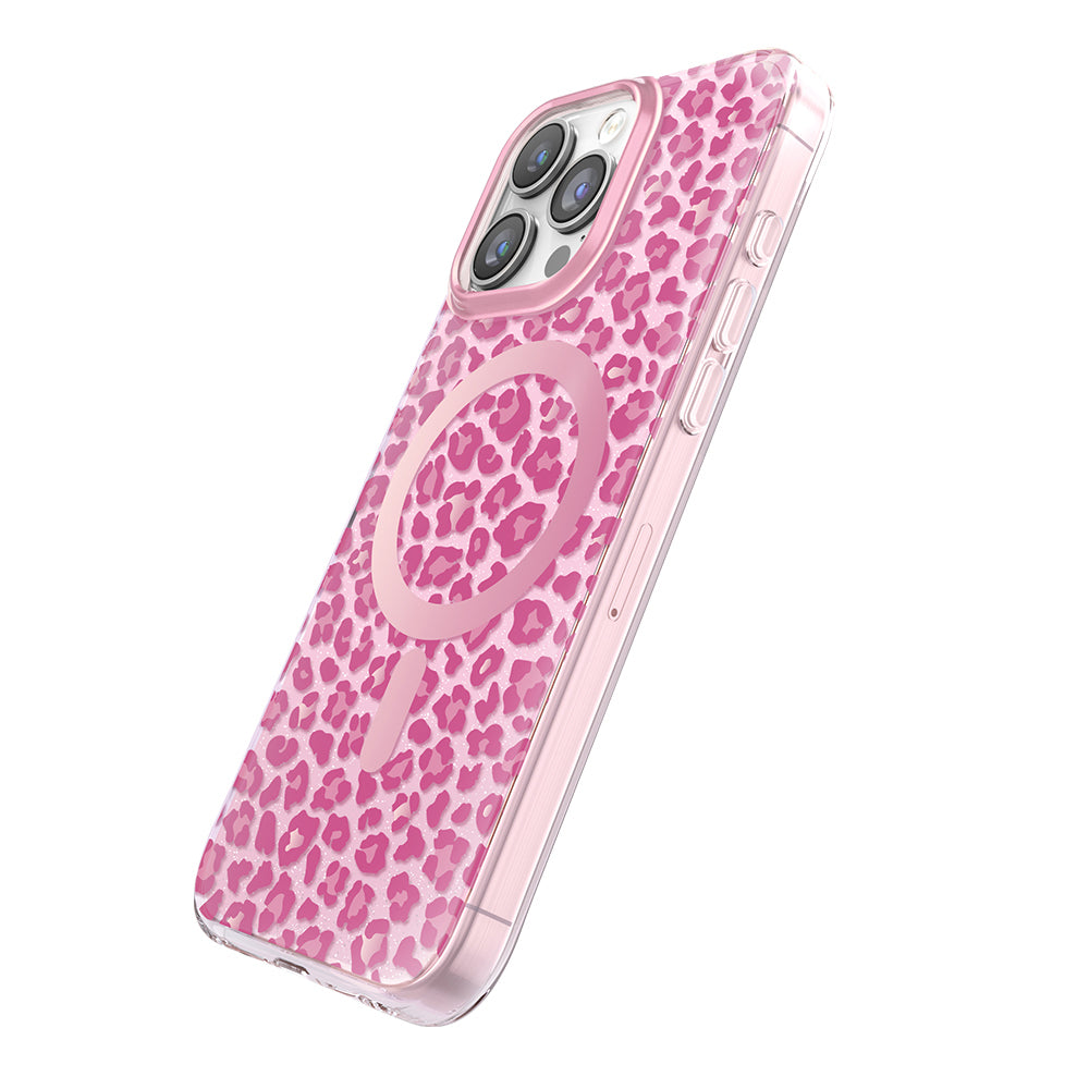 Apple iPhone 16 Pro Max Kılıf M-Safe Şarj Özellikli Zore Paris Veyro TPU Kapak Pembe