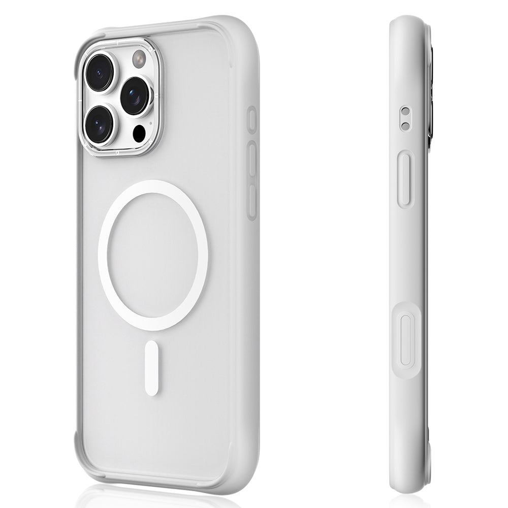 Apple iPhone 16 Pro Max Kılıf Magsafe Şarj Özellikli Airbagli Youngkit Dynamic 2 Serisi Kapak Beyaz