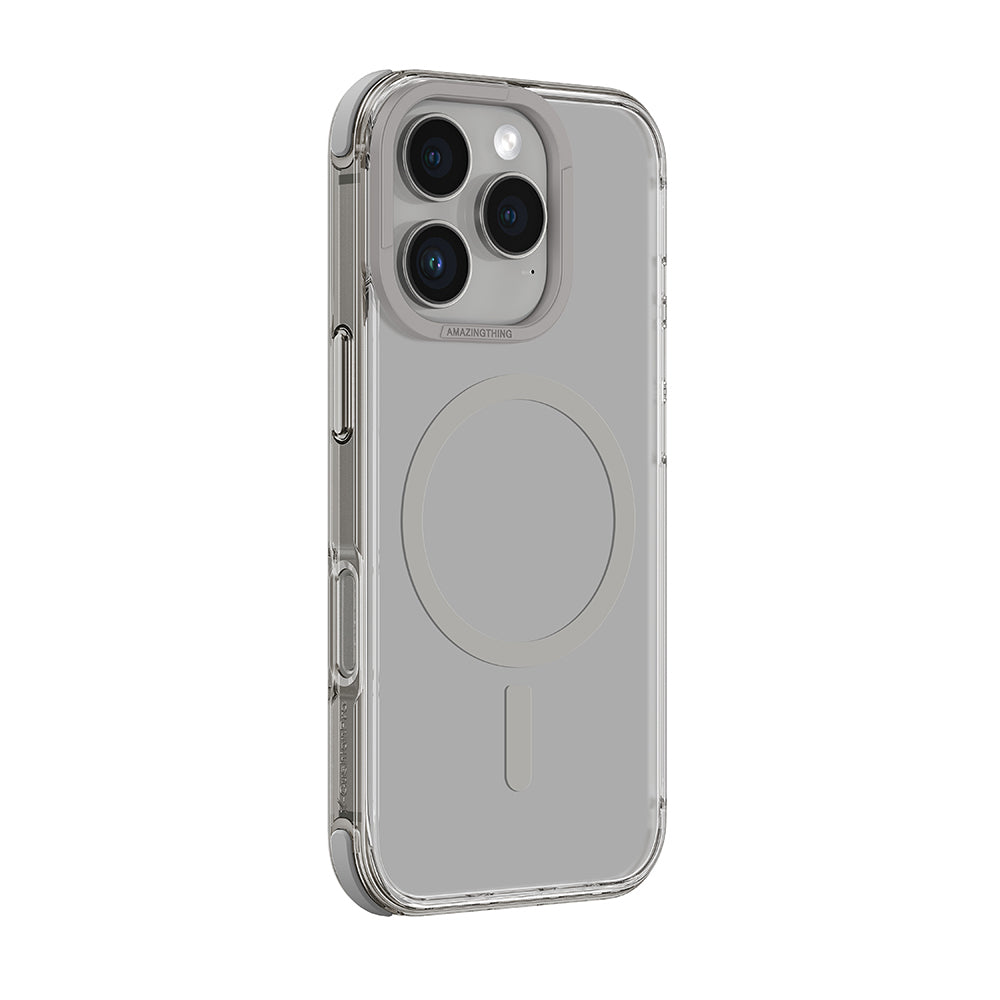 iPhone 16 Pro Max Kılıf Magsafe Şarj Özellikli Amazingthing Omni Serisi Kılıf Gri