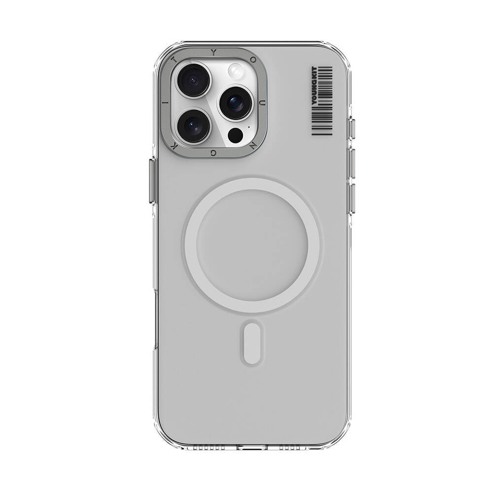 iPhone 16 Pro Max Kılıf Magsafe Şarj Özellikli Şeffaf Youngkit Crystal Shield Serisi Kılıf Şeffaf