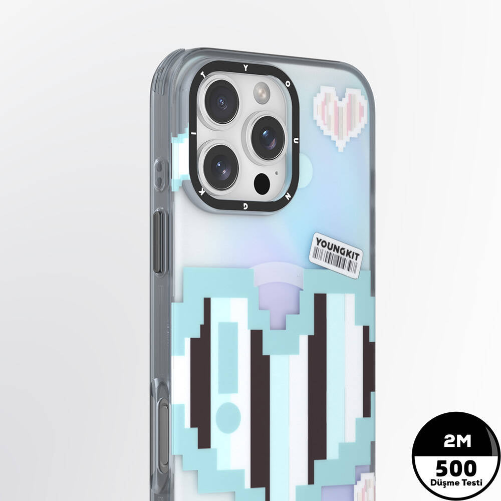 iPhone 16 Pro Max Kılıf Magsafe Şarj Özellikli Youngkit Love Serisi Kılıf Yeşil