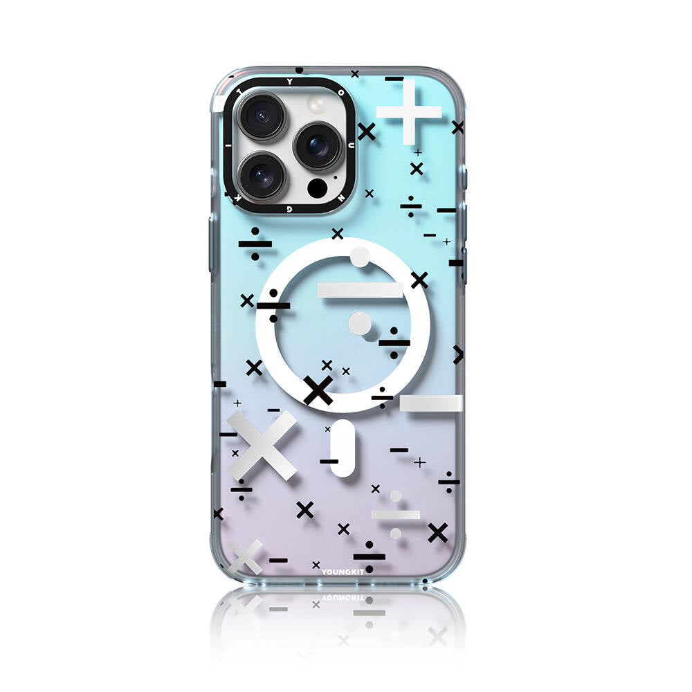 iPhone 16 Pro Max Kılıf Magsafe Şarj Özellikli Youngkit Mathematical Serisi Kılıf Colorful