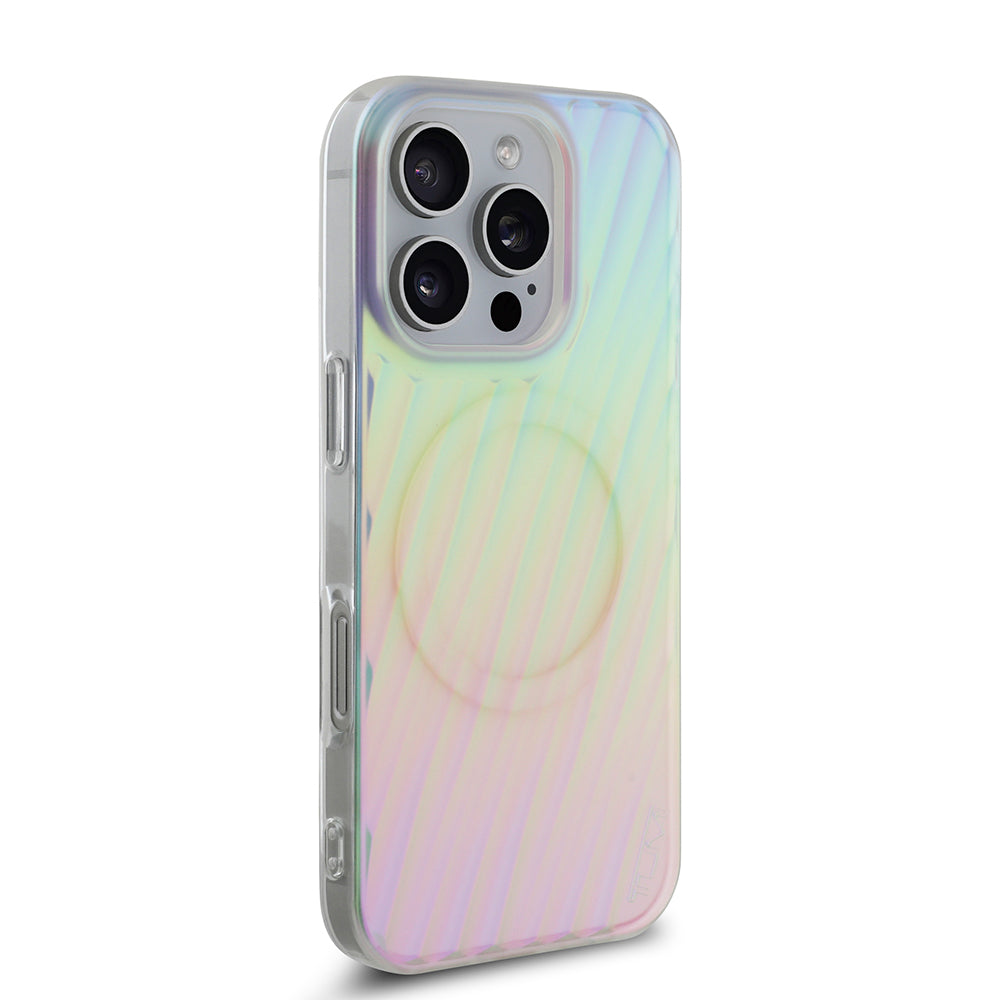 iPhone 16 Pro Max Kılıf TUMI Orjinal Lisanslı Magsafe Şarj Özellikli Transparan Kılıf Colorful
