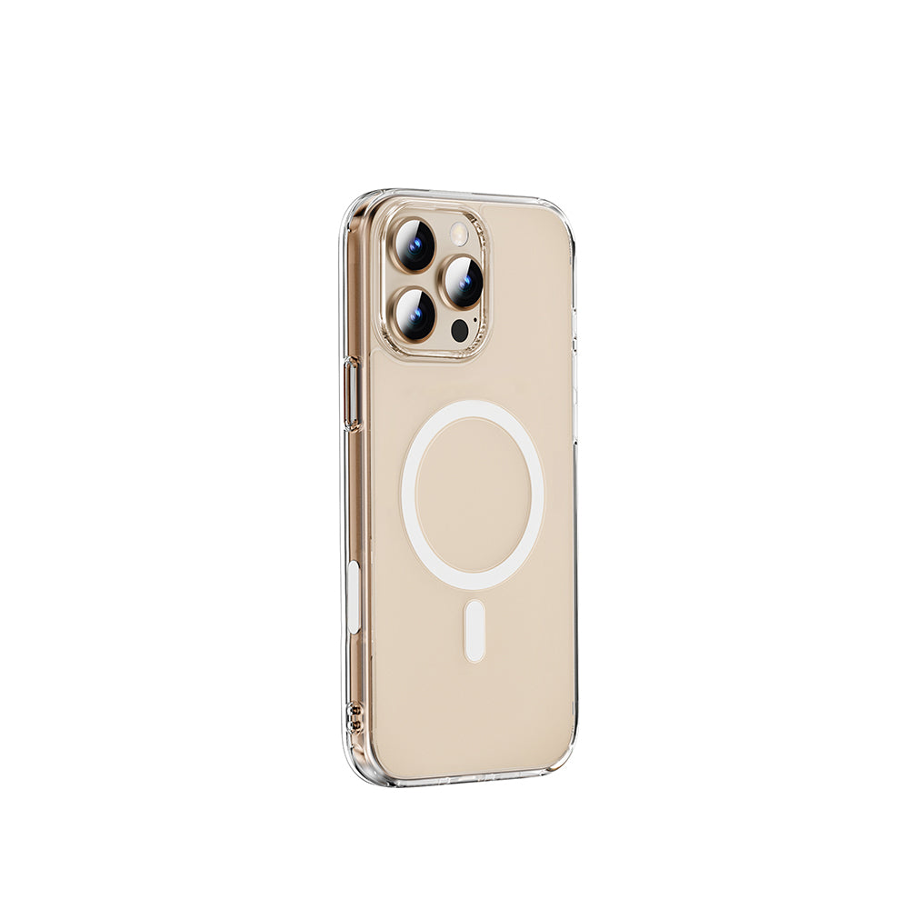 iPhone 16 Pro Max Kılıf Wiwu MCC-102 Magnetic Crystal Sert PC Kılıf Şeffaf