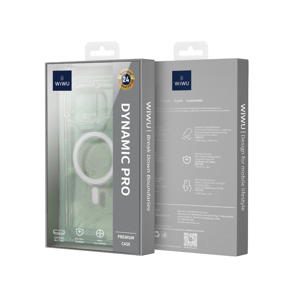 iPhone 16 Pro Max Kılıf Wiwu MCC-102 Magnetic Crystal Sert PC Kılıf Şeffaf