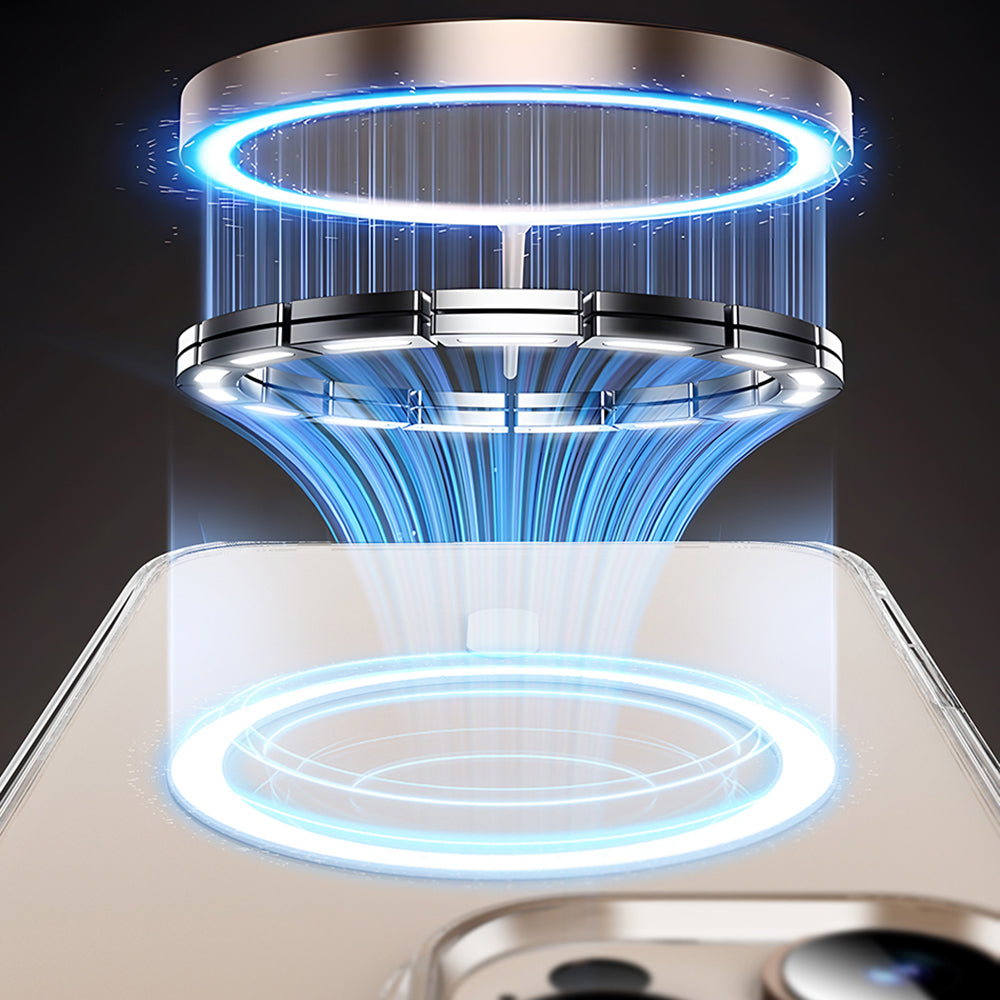 iPhone 16 Pro Max Kılıf Wiwu MCC-102 Magnetic Crystal Sert PC Kılıf Şeffaf