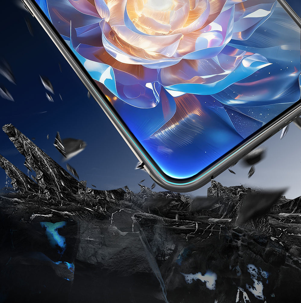 Apple iPhone 16 Pro Max Mohseven Pure Safir Coating HD 3D Glue Temperli Cam Ekran Koruyucu Şeffaf
