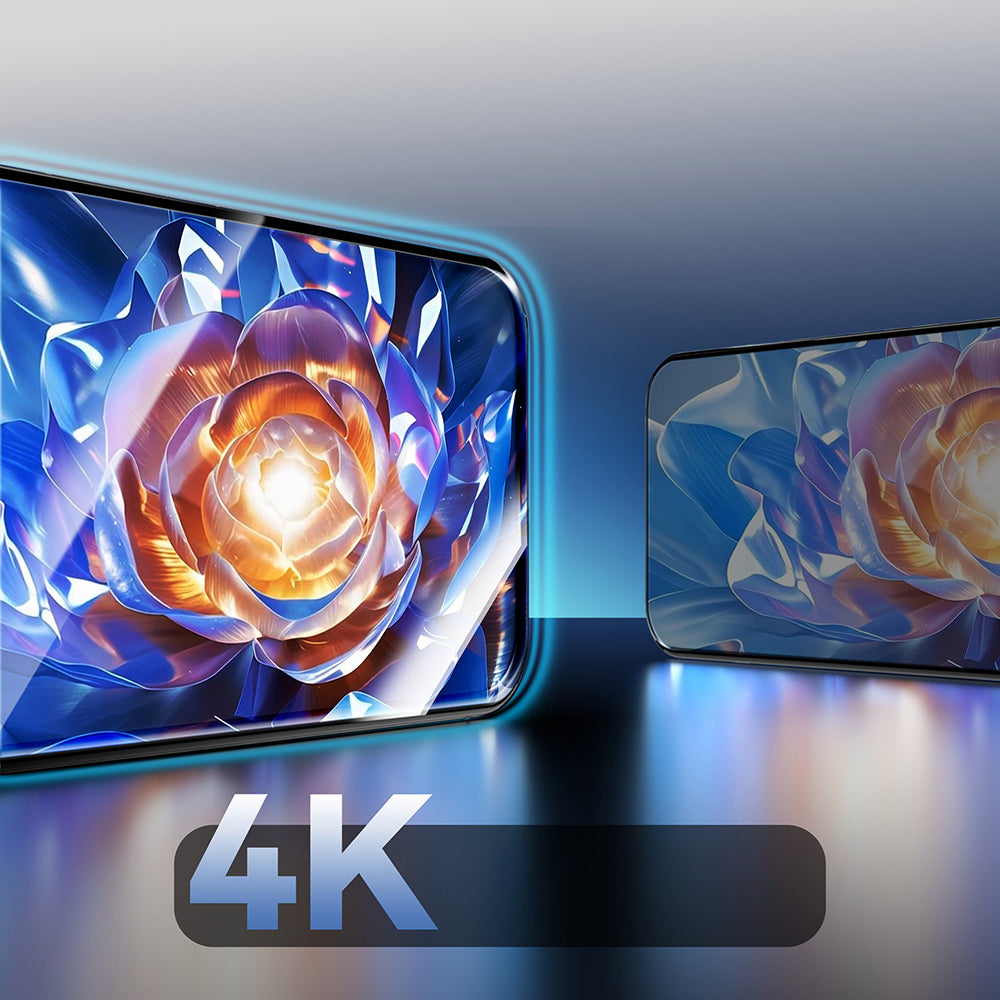 Apple iPhone 16 Pro Max Mohseven Safir Coating HD 3D Glue Temperli Cam Ekran Koruyucu Şeffaf