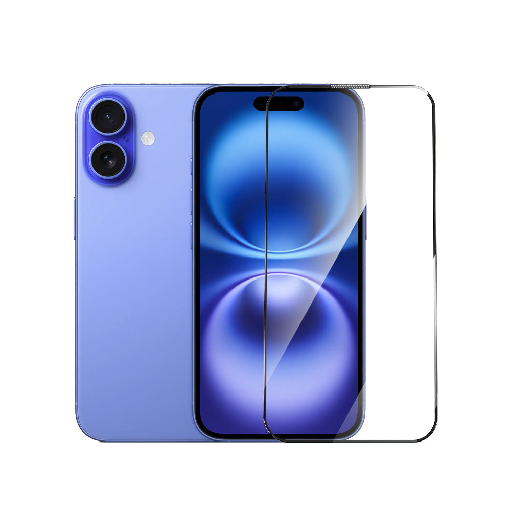 iPhone 16 Wiwu GT-020 Titan Guard Serisi Şok Emici Hibrit Polimer HD Şeffaf Ekran Koruyucu Film + Kolay Uygulama Aparatı Siyah