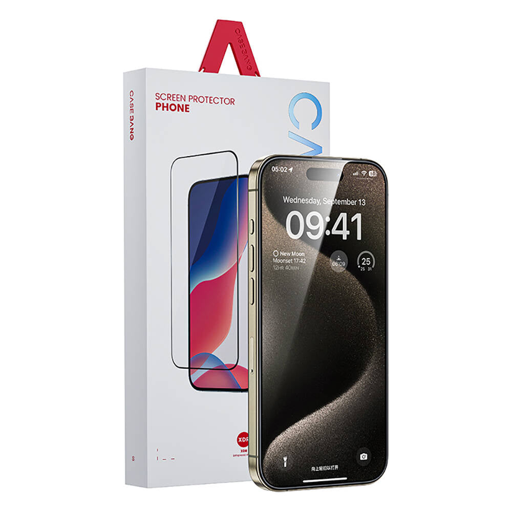 Apple iPhone 16E Casebang Clear HD Ekran Koruyucu + Kolay Uygulama Aparatı Renksiz