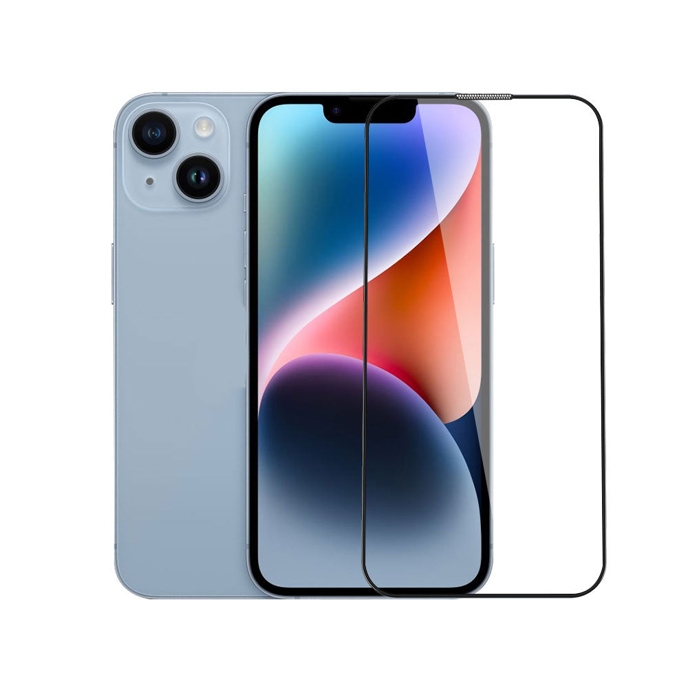 Apple iPhone 16E Wiwu CZ-003 Mavi Işık Teknolojili Hidrofobik ve Oleofobik Parlama Önleyici Cam Ekran Koruyucu Siyah