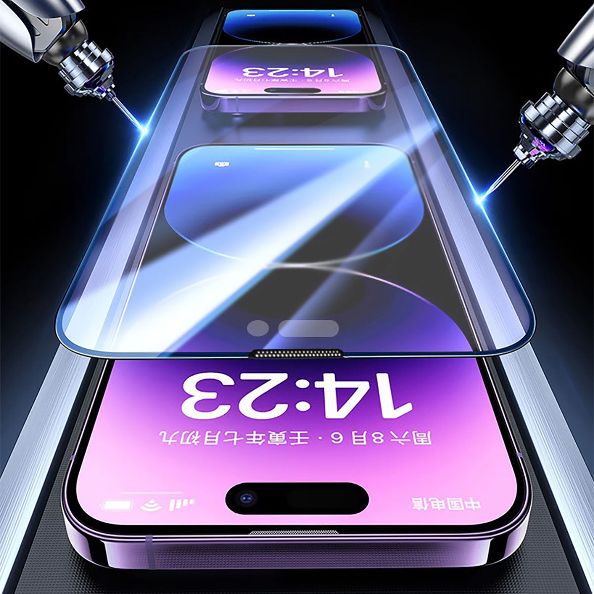 Apple iPhone 16E Wiwu iVista Screen Matte Ultra Güçlü Temperli Mat Ekran Koruyucu Siyah