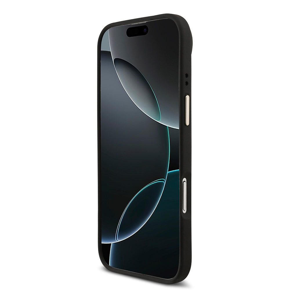 Apple iPhone 17 Air Guess Orjinal Lisanslı 4G ve Yazı Logolu Kılıf + Ekran Koruyucu + Lens Koruyucu 3in1 Aksesuar Seti Siyah