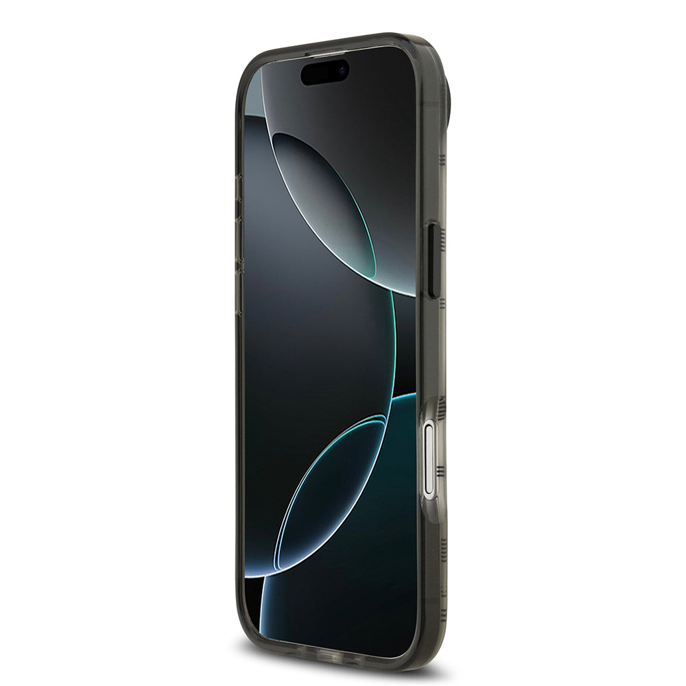 Apple iPhone 17 Air Kılıf BMW Orjinal Lisanslı M-safe Şarj Özellikli Metal Kamera Butonlu Yatay Şeritli M Dizayn Kapak Gümüş