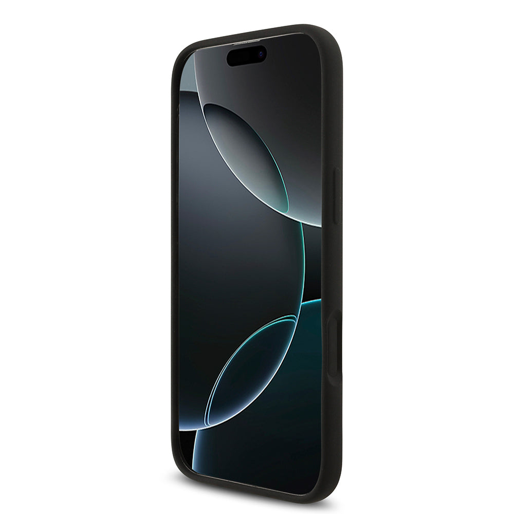 Apple iPhone 17 Air Kılıf Guess Orjinal Lisanslı Grained Yazı Logolu Kapak Siyah