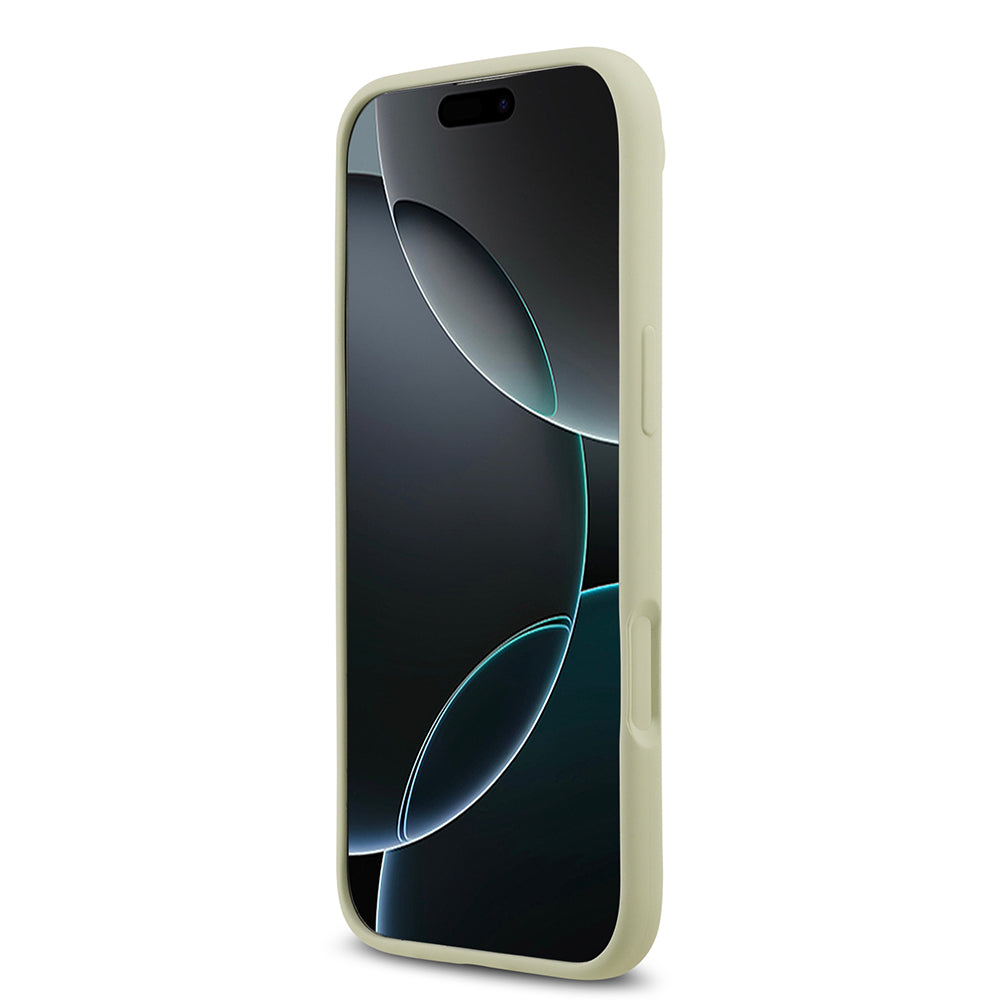 Apple iPhone 17 Air Kılıf Guess Orjinal Lisanslı Grained Yazı Logolu Kapak Yeşil