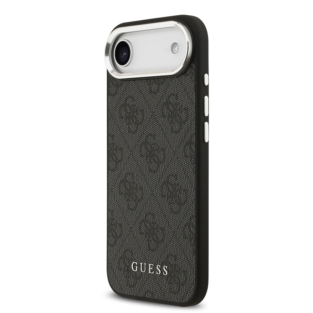 Apple iPhone 17 Air Kılıf Guess Orjinal Lisanslı M-safe Şarj Özellikli 4G Klasik Yazı Logolu Kapak Siyah