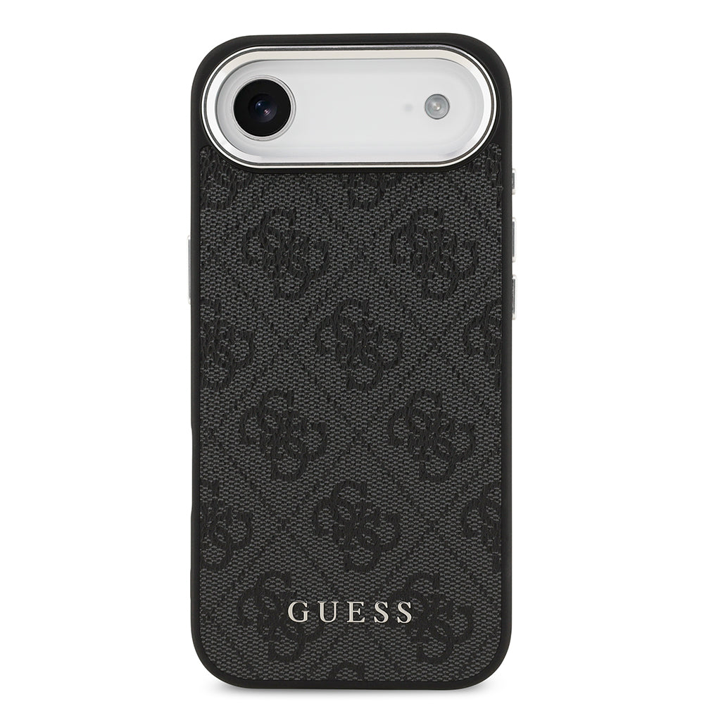 Apple iPhone 17 Air Kılıf Guess Orjinal Lisanslı M-safe Şarj Özellikli 4G Klasik Yazı Logolu Kapak Siyah