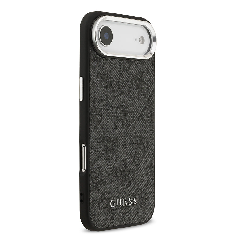 Apple iPhone 17 Air Kılıf Guess Orjinal Lisanslı M-safe Şarj Özellikli 4G Klasik Yazı Logolu Kapak Siyah