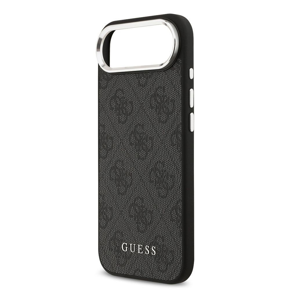 Apple iPhone 17 Air Kılıf Guess Orjinal Lisanslı M-safe Şarj Özellikli 4G Klasik Yazı Logolu Kapak Siyah