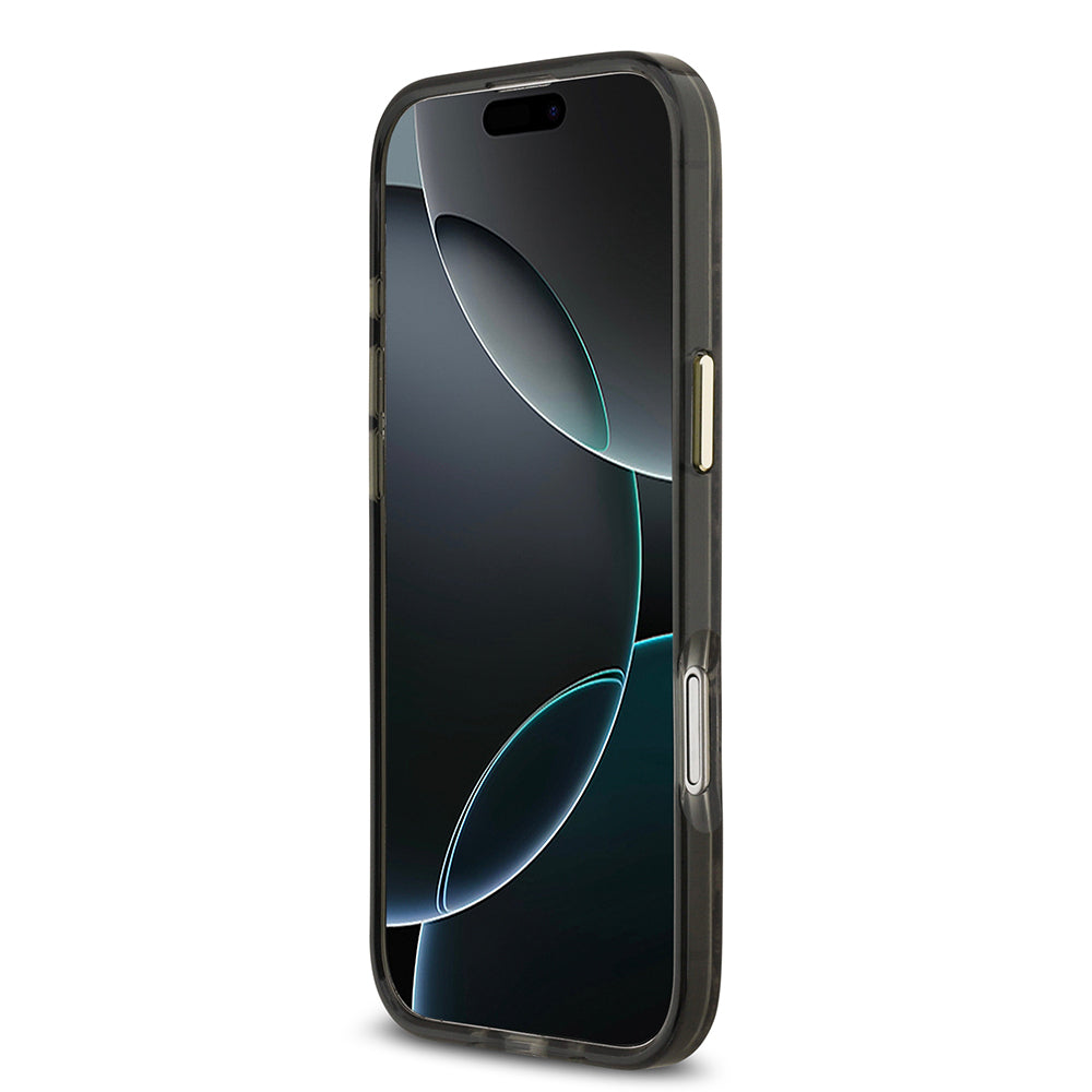 Apple iPhone 17 Air Kılıf Guess Orjinal Lisanslı M-safe Şarj Özellikli Yazı Logolu Python Desenli Kapak Kahverengi